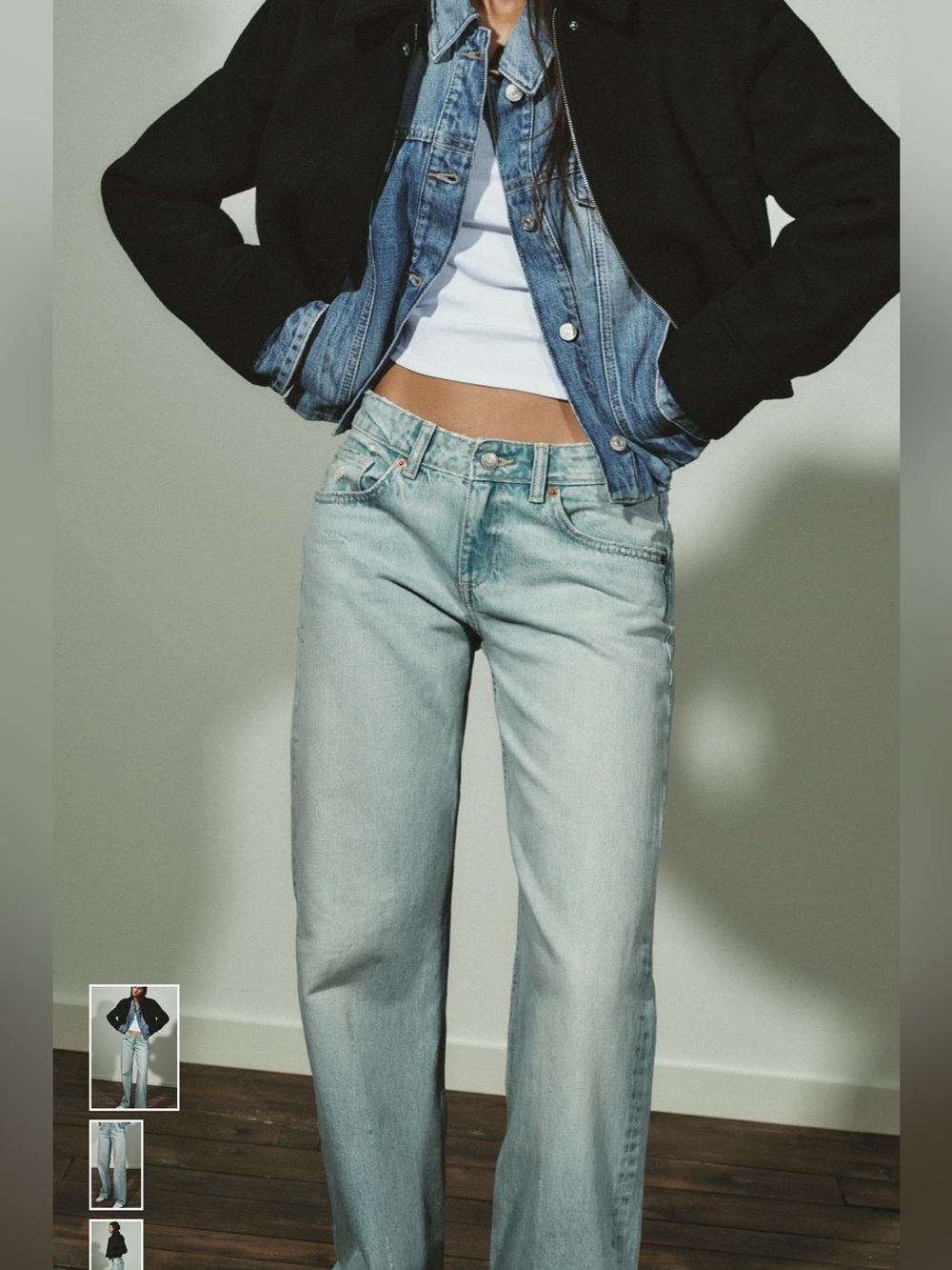 Zara  Blue Women’s Straight-Leg Jeans